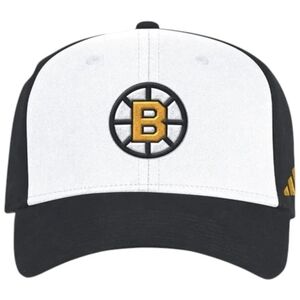 adidas Black and White Hat with Gold Logo